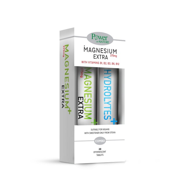 Power Of Nature Magnesium Extra 375mg Stevia 20 αναβράζοντα δισκία & Hydrolytes Stevia 20 αναβράζοντα δισκία