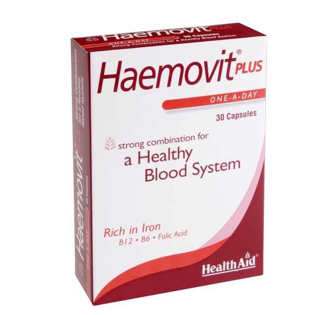 Health Aid Haemovit Plus Blister, Δημιουργία Υγιών Ερυθρών Αιμοσφαιρίων 30tabs