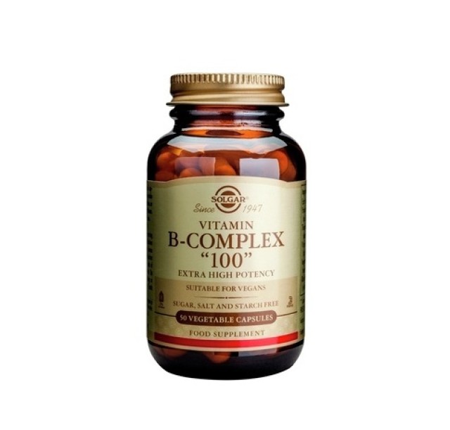 Solgar Vitamin B-Complex 100, Σύμπλεγμα Βιταμίνης Β 100 φυτικές κάψουλες