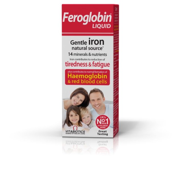 Vitabiotics Feroglobin B12 Liquid, Σκεύασμα Υγρού Σιδήρου & Βιταμινών 200 ml
