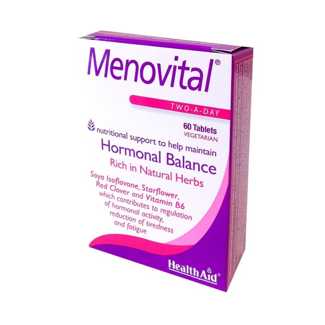 Health Aid Menovital 60tabs, Ειδικός Συνδυασμός για την Εμμηνόπαυση 60 ταμπλέτες