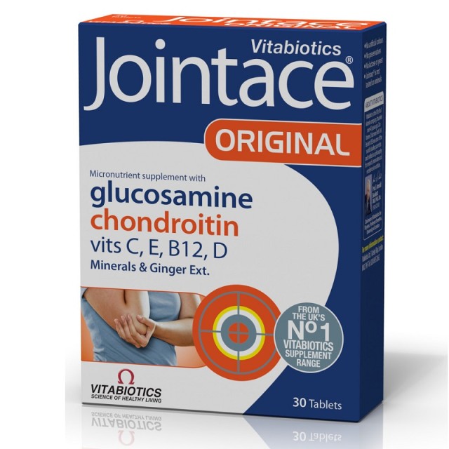 Vitabiotics Jointace Original Glucosamine Chondroitin vits C,E,B12,D minerals & Ginger Ext. 30tabs