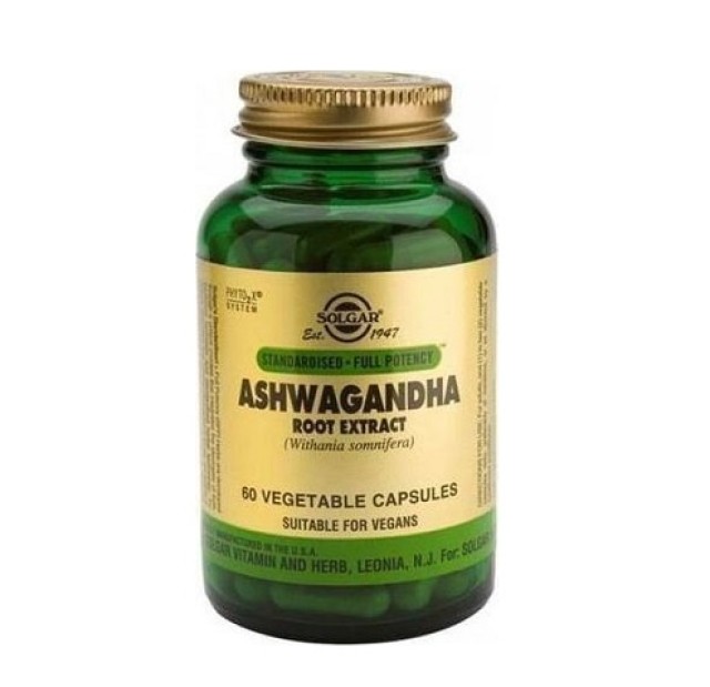 Solgar Ashwagandha Root Extract, Συμπλήρωμα Διατροφής για Τόνωση και Ενίσχυση του Οργανισμού  60 φυτικές κάψουλες