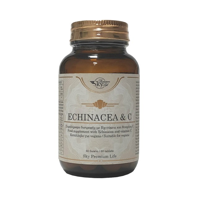 Sky Premium Life Echinacea & Vitamin C 500mg για Τόνωση & Ενέργεια του Οργανισμού 60tabs