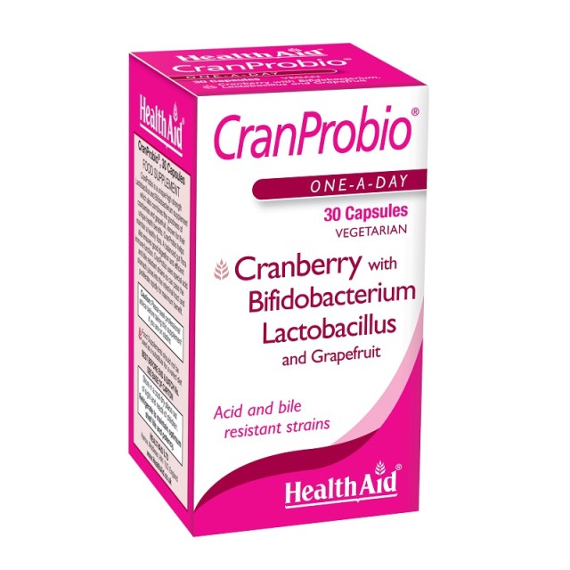Health Aid CranProbio, Προβιοτικά με Κράνμπερι και Γκρέιπφρουτ 30 κάψουλες