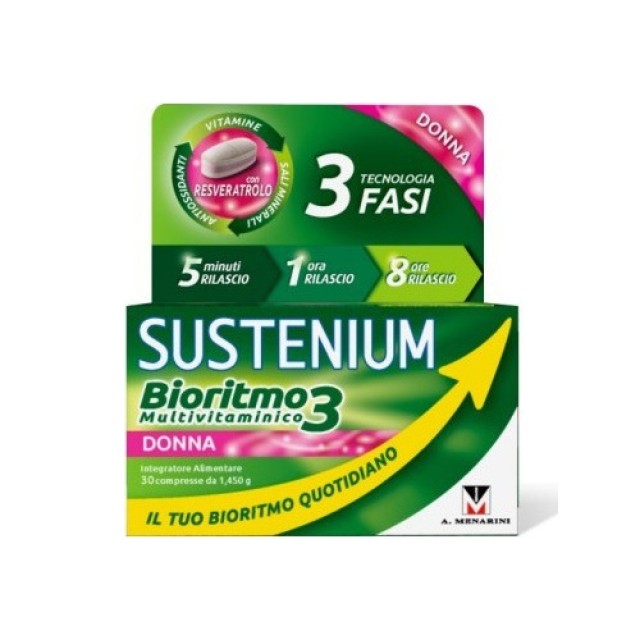 Menarini Sustenium Biorhythm 3 Πολυβιταμίνη για Γυναίκες 30 Δισκία