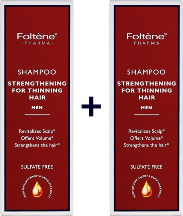 Foltene - Shampoo Thinning Hair Men Δυναμωτικό Σαμπουάν Κατά της Ανδρικής Tριχόπτωσης 200ml 1+1 δώρο