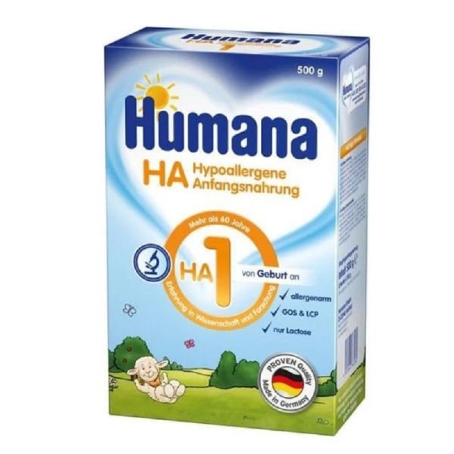 Humana HA 1 Υποαλλεργικό Γάλα Σε Σκόνη 0m+ 500gr.