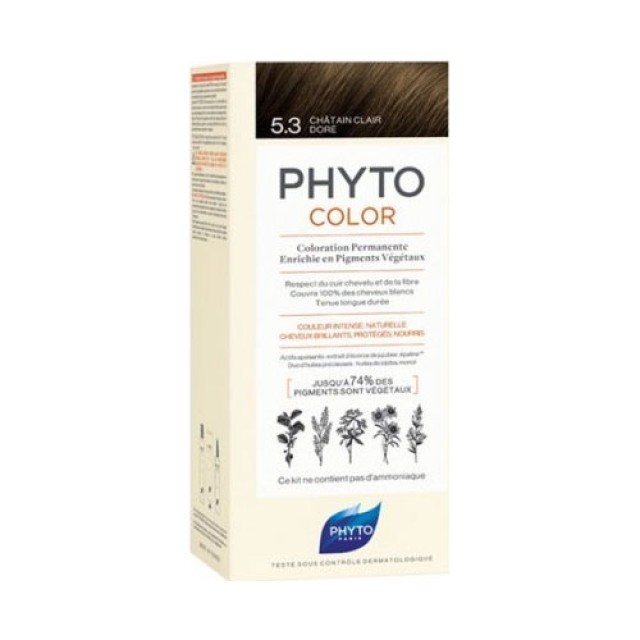 Phyto Phytocolor Light Golden Brown 5.3 Καστανό Ανοιχτό Χρυσό 1τεμ