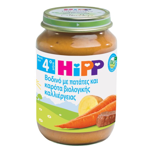 Hipp Βρεφικό Γεύμα Βοδινό με Πατάτες & Καρότα 190g