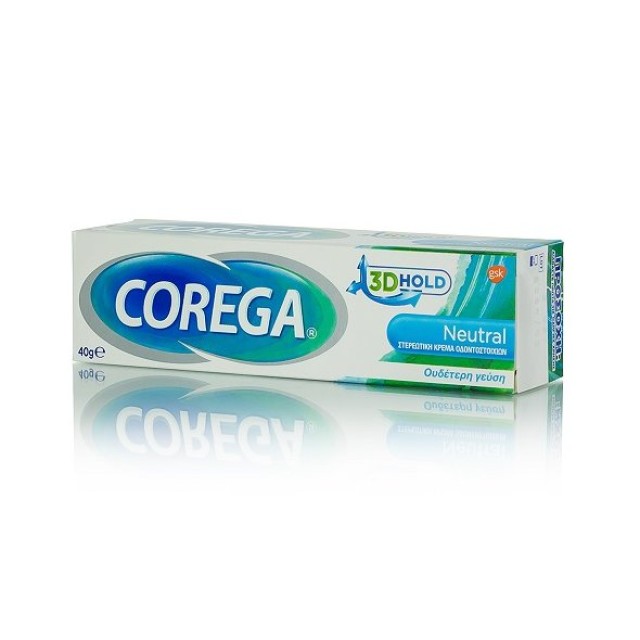 Corega 3D Hold Neutral, Στερεωτική Κρέμα Οδοντοστοιχιών 40g