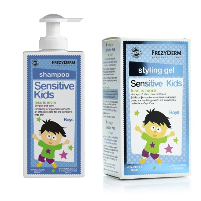 Frezyderm Gift Set Sensitive Kids Shampoo Boys 200ml & Sensitive Kids Styling Gel 100ml + Δώρο 50ml