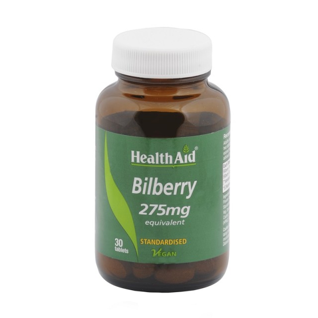 Health Aid Bilberry Εxtract 275mg, Σκεύασμα Με Μύρτιλο 30tabs