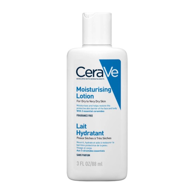 CeraVe - Moisturising Lotion Dry to Very Dry Skin, Ενυδατικό Γαλάκτωμα για Πρόσωπο/Σώμα, 88ml
