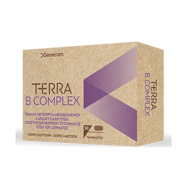 Genecom - Terra B Complex Συμπλήρωμα Διατροφής για το Νευρικό Σύστημα 30 tabs