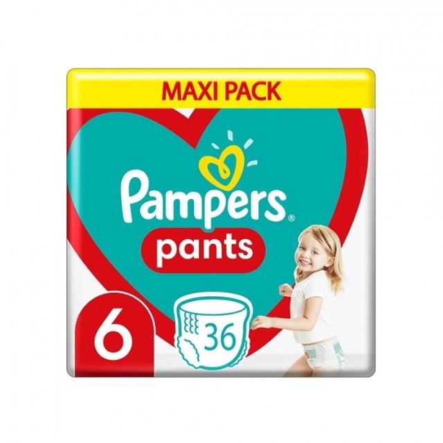 Pampers Maxi Pack Pants No.6 (15+kg) Πάνα-Βρακάκι 36τμχ