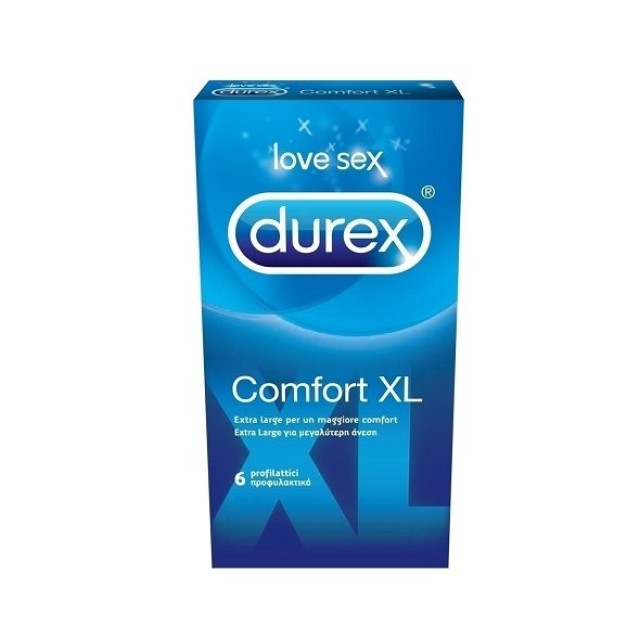 Durex Comfort XL, Προφυλακτικά Extra Large για Μεγαλύτερη Άνεση 6τμχ