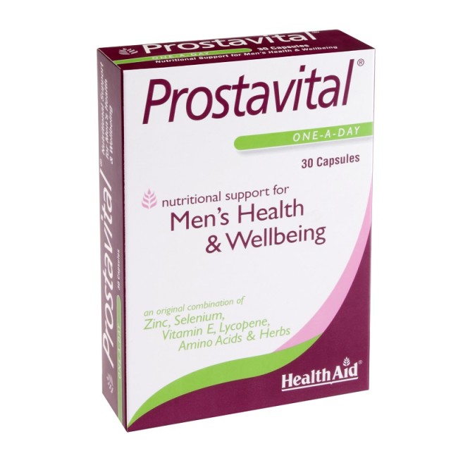 Health Aid Prostavital 30Caps, Συνδυασμός με Βιταμίνες, Μέταλλα και Αμινοξέα για τον Προστάτη 30 κάψουλες
