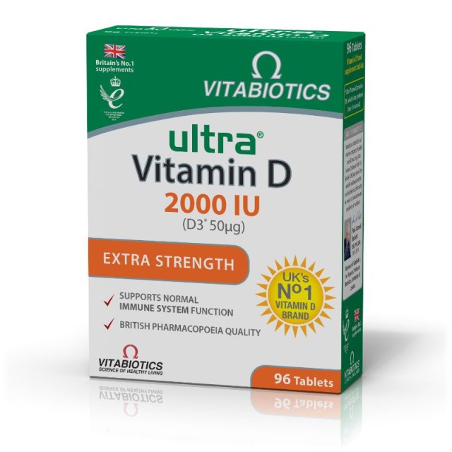 Vitabiotics Ultra Vitamin D 2000 IU (D3*50μg) 96tabs