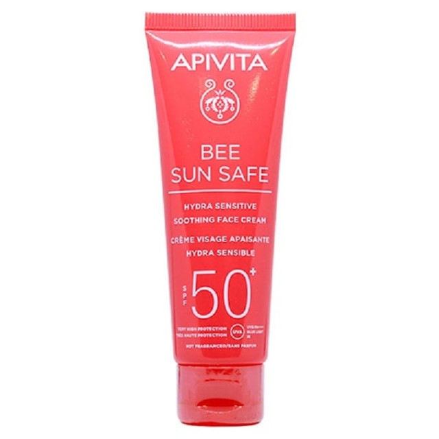 Apivita Bee Sun Safe Hydra Καταπραϋντική Αντηλιακή Κρέμα Προσώπου Ελαφριάς Υφής Για Ευαίσθητες Επιδερμίδες Με Χαμομήλι και Πρόπολη,SPF50 50ml