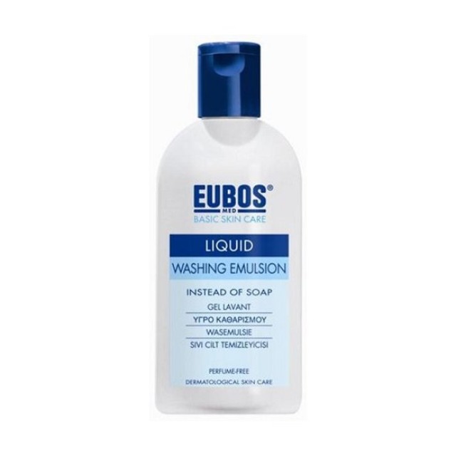 Eubos Liquid Washing Emulsion Blue, Υγρό Καθαρισμού χωρίς Σαπούνι για Πρόσωπο και Σώμα 200ml