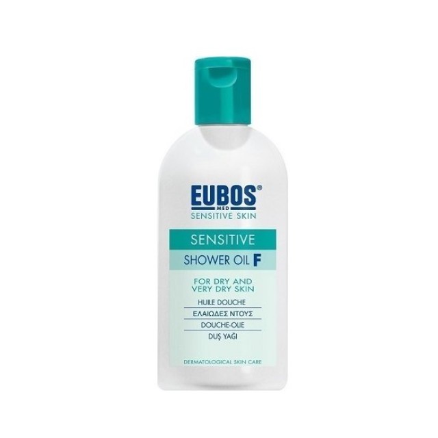 Eubos Sensitive Shower Oil F, Ελαιώδες Nτους Καθαρισμού Σώματος για Ευαίσθητο & Ξηρό Δέρμα 200ml
