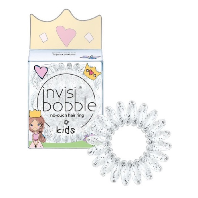 Invisibobble Hair Rings Kids Princess Sparkle-Λαστιχάκια Μαλλιών για Κορίτσια, 3τμχ