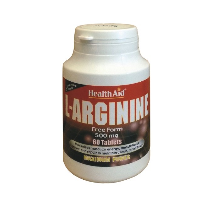 Health Aid L-Arginine 500mg, Συμπλήρωμα Διατροφής 60tabs