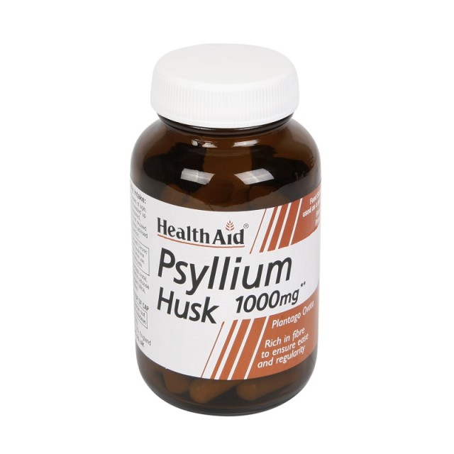 Health Aid Psyllium Husk 1000mg, Φυτικές Υδατοδιαλυτές Ίνες 60Caps