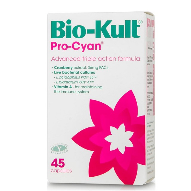 Bio-Kult Pro-Cyan, Συμπλήρωμα Διατροφής με Προβιοτικά για την Καλή Υγεία του Ουροποιητικού 45 κάψουλες