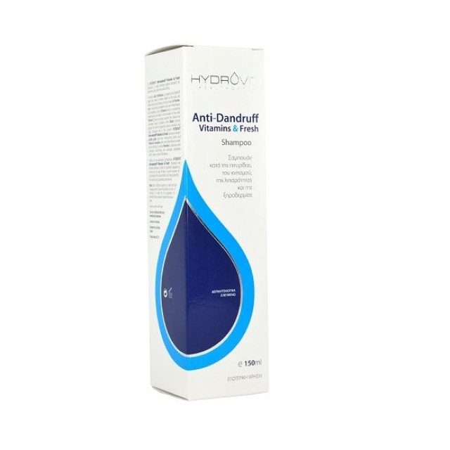 Hydrovit Anti-Dandruff Vitamins & Fresh Shampoo, Σαμπουάν κατά της Πιτυρίδας, του Κνησμού και της Ξηροδερμίας 150ml