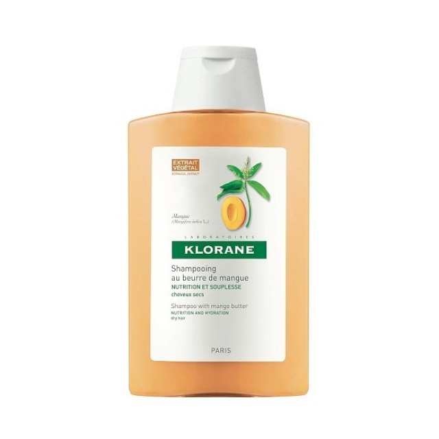 Klorane Nourishing Treatment Shampoo with Mango Βutter, Σαμπουάν με βούτυρο Μάνγκο για Ξηρά/Ταλαιπωρημένα Μαλλιά 200ml