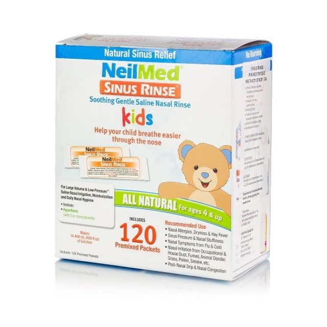 NeilMed Sinus Rinse, Ανταλλακτικοί Φακελίσκοι Ρινικών Πλύσεων για Παιδιά 120τμχ