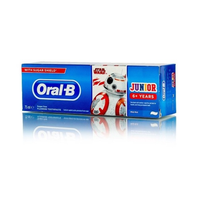 Oral-B Junior Star Wars Toothpaste 6+, Παιδική Οδοντόκρεμα για Παιδιά από 6 ετών 75ml