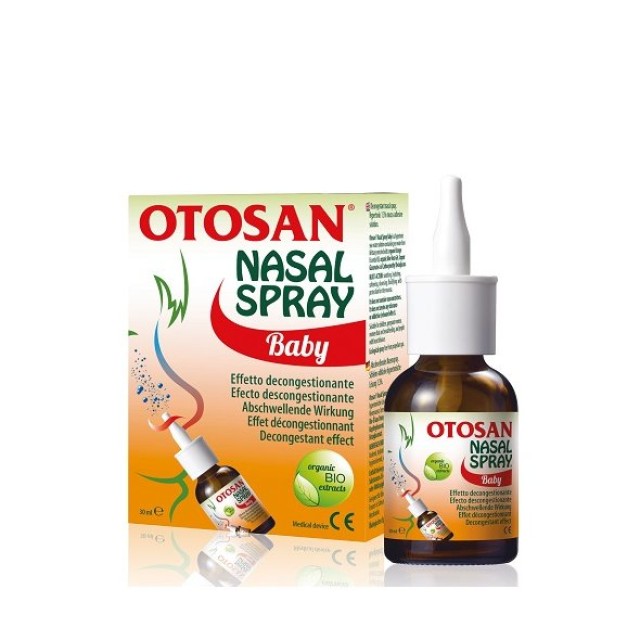 Otosan Nasal Spray Baby, Υπέρτονο Αποσυμφορητικό Μύτης με Θαλασσινό Νερό 30ml