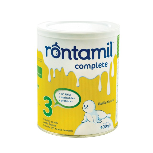 Rontamil Complete 3, Γάλα Ανάπτυξης σε Σκόνη με Γεύση Βανίλια από τον 12ο Μήνα 400g