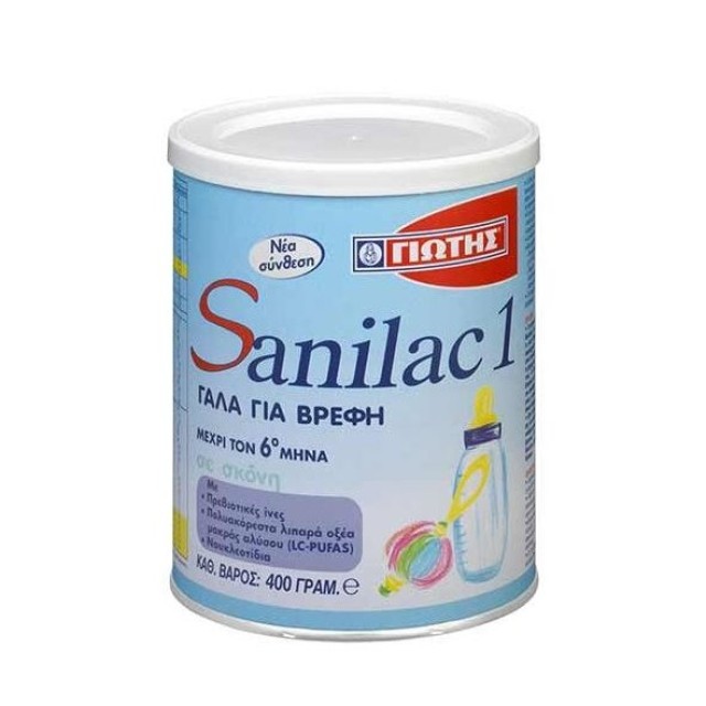 Γιώτης Sanilac 1, Γάλα 1ης Βρεφικής Ηλικίας 0-6 Μηνών 400g