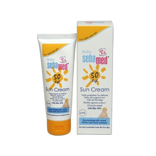 Sebamed Baby Sun Cream SPF 50+,  Αντιηλιακή Κρέμα Πολύ Υψηλής Προστασίας 75ml