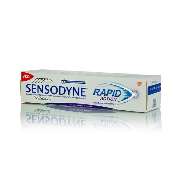 Sensodyne Rapid Action, Οδοντόκρεμα για Ανακούφιση & Καθημερινή Προστασία των Ευαίσθητων Δοντιών 75ml