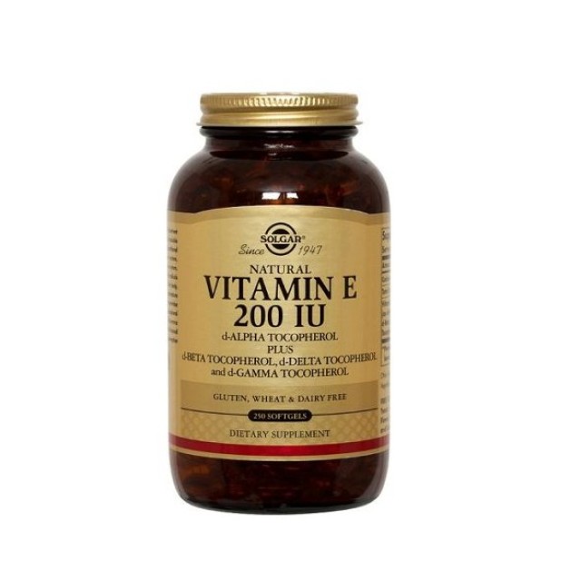 Solgar Vitamin E Natural 200iu, Βιταμίνη Ε Φυσικής Πηγής 250 μαλακές κάψουλες