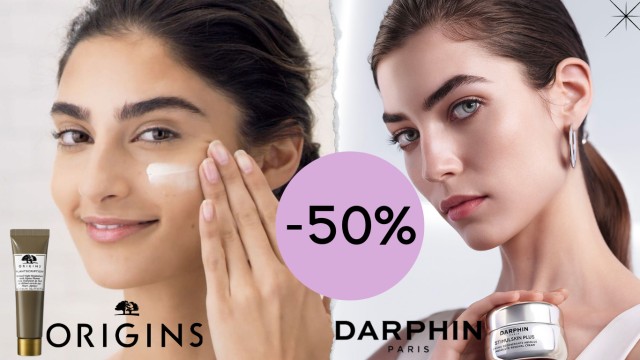 50% εκπτωση σε Darphin & Origins